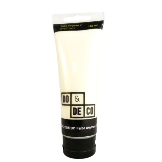 FARBA AKRYLOWA 120ml JASNOZŁOTA 201, Farby, Plastyka