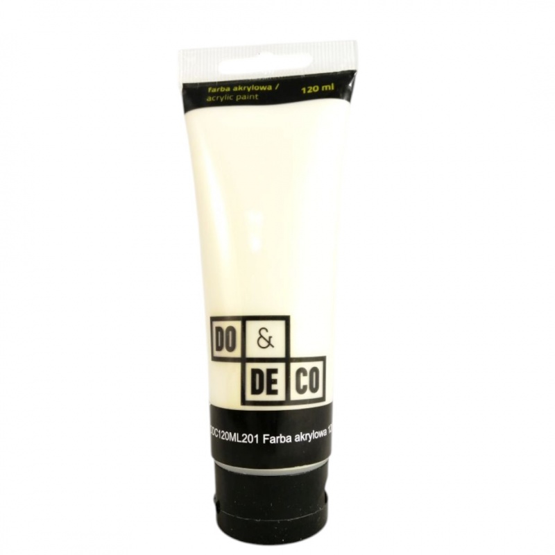 FARBA AKRYLOWA 120ml JASNOZŁOTA 201, Farby, Plastyka
