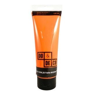 FARBA AKRYLOWA 120ml POMARAŃCZOWA 26, Farby, Plastyka