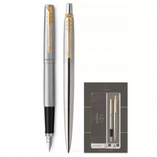 ZEST. JOTTER S.STEEL GT WIECZNE PI&Oacute;RO +DŁUGOPIS 19, Zestawy, Art. do pisania i korygowania