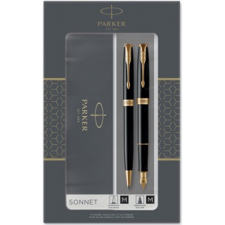 ZEST. SONNET BLACK GT WIECZNE PIÓRO +DŁUGOPIS 19, Zestawy, Artykuły do pisania i korygowania