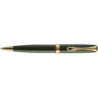 Długopis automatyczny DIPLOMAT Excellence A2, zielony/złoty, Długopisy, Artykuły do pisania i korygowania
