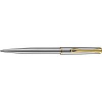 Ballpoint pen DIPLOMAT Traveller stainless steel gold easyFLOW