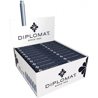 Naboje do piór DIPLOMAT, 6szt., czarne, Cienkopisy, pióra kulkowe, Artykuły do pisania i korygowania