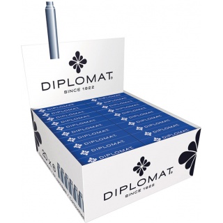 Naboje do piór DIPLOMAT, 6szt., niebieskie, Cienkopisy, pióra kulkowe, Artykuły do pisania i korygowania