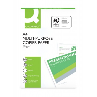 Papier ksero Q-CONNECT, A4, klasa B, 161CIE, 500ark., Papier do kopiarek, Papier i etykiety