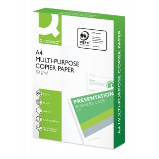 Papier ksero Q-CONNECT, A4, klasa B, 161CIE, 500ark., Papier do kopiarek, Papier i etykiety
