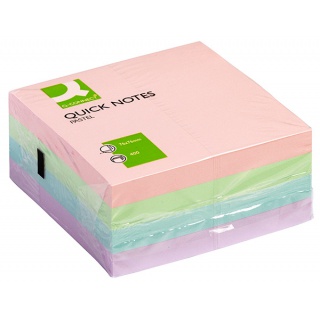 Kostka samoprzylepna Q-CONNECT Brilliant, 76x76mm, 1x400 kart., pastelowa