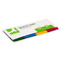 Filing Index Tabs Q-CONNECT, PP, 19x43mm, 4x50 tabs, assorted colours