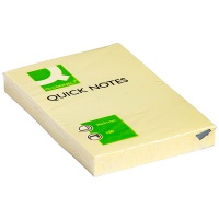 Bloczek samop. Q-CONNECT, 51x76mm, 1x100 kart., jasnożółty