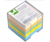 Kostka Q-CONNECT nieklejona, w pudełku, 83x83x75mm, ok. 750 kart., mix kolorów, Kostki, Papier i etykiety