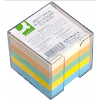 Kostka Q-CONNECT nieklejona, w pudełku, 83x83x75mm, ok. 750 kart., mix kolorów, Kostki, Papier i etykiety