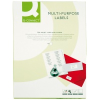 Universal Labels Q-CONNECT, 99x42. 3mm, rounded, white, 100 sheets