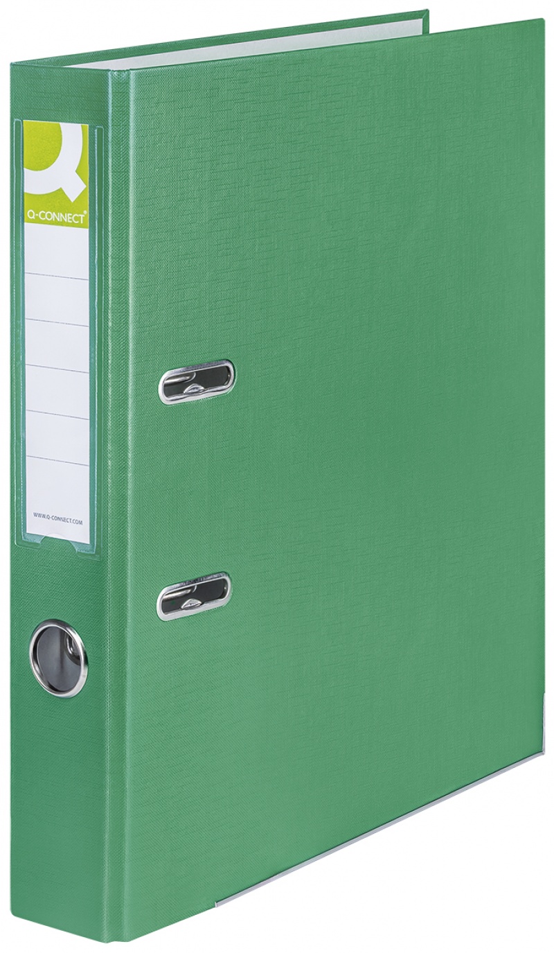 Binder Q-CONNECT Hero with reinforced edge, PP, A4/55mm, green