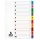 Przekładki Q-CONNECT Mylar,  karton,  A4,  225x297mm,  1-10,  10 kart,  lam.  indeks,  mix kolorów