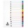 Przekładki Q-CONNECT Mylar,  karton,  A4,  225x297mm,  1-12,  12 kart,  lam.  indeks,  mix kolorów