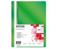 Skoroszyt OFFICE PRODUCTS, PP, A4, miękki, 100/170mikr., zielony, Skoroszyty podstawowe, Archiwizacja dokumentów