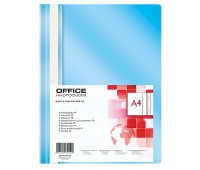 Skoroszyt OFFICE PRODUCTS, PP, A4, miękki, 100/170mikr., jasnoniebieski, Skoroszyty podstawowe, Archiwizacja dokumentów