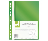 Report File Q-CONNECT, PP, A4, standard, 120/170 micron, perforated, green