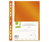 Report File Q-CONNECT, PP, A4, standard, 120/170 micron, perforated, orange