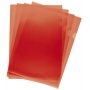 L-Shaped Pockets Q-CONNECT, type L, PP, A4, orange peel, 120 micron, 100pcs, red