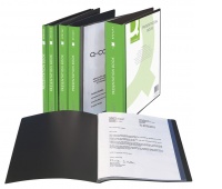 Display Book Q-CONNECT, with front cover pocket, PP, A4, 460 micron, 20 pockets, black