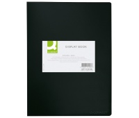 Display Book Q-CONNECT, with front cover pocket, PP, A3, 380 micron, 20 pockets, black