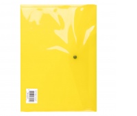 Envelope Wallet Q-CONNECT press stud, PP, A4, 172 micron, transparent yellow