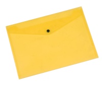 Teczka kopertowa Q-CONNECT zatrzask, PP, A4, 172mikr., transparentna żółta, Teczki płaskie, Archiwizacja dokumentów