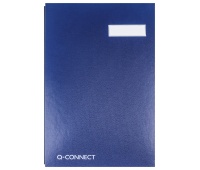 Signature Book Q-CONNECT, cardboard/PP, A4, 20 compartments, navy blue