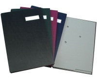 Signature Book Q-CONNECT, cardboard/PP, A4, 20 compartments, navy blue