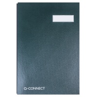 Signature Book Q-CONNECT, cardboard/PP, A4, 20 compartments, green