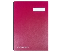 Signature Book Q-CONNECT, cardboard/PP, A4, 20 compartments, claret