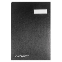 Signature Book Q-CONNECT, cardboard/PP, A4, 20 compartments, black