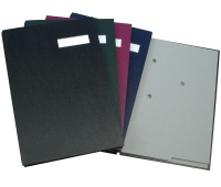 Signature Book Q-CONNECT, cardboard/PP, A4, 20 compartments, black