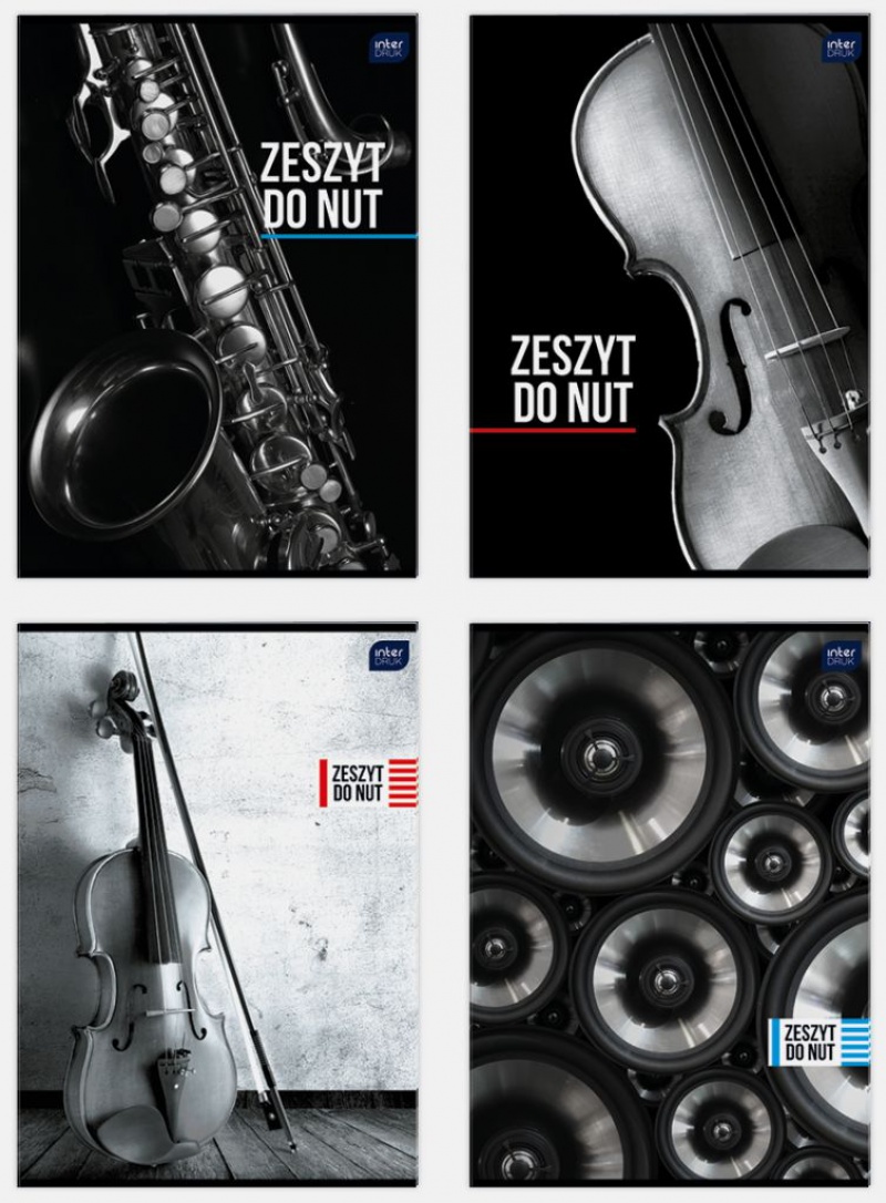 Zeszyt do nut A4 16 UV pion 10 szt, Zeszyty, Artykuły szkolne