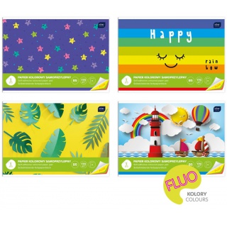 Zeszyt papierów kolorowych samoprzylepnych B4 8 Fluo, Produkty kreatywne, Artykuły szkolne
