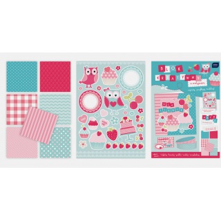 Blok kreatywny A4 z naklejkami Pastel, Produkty kreatywne, Artykuły szkolne
