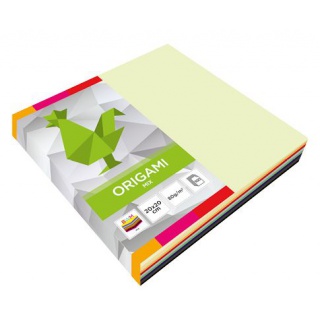 Origami 20x20cm fluo+pastele a'100, Produkty kreatywne, Artykuły szkolne
