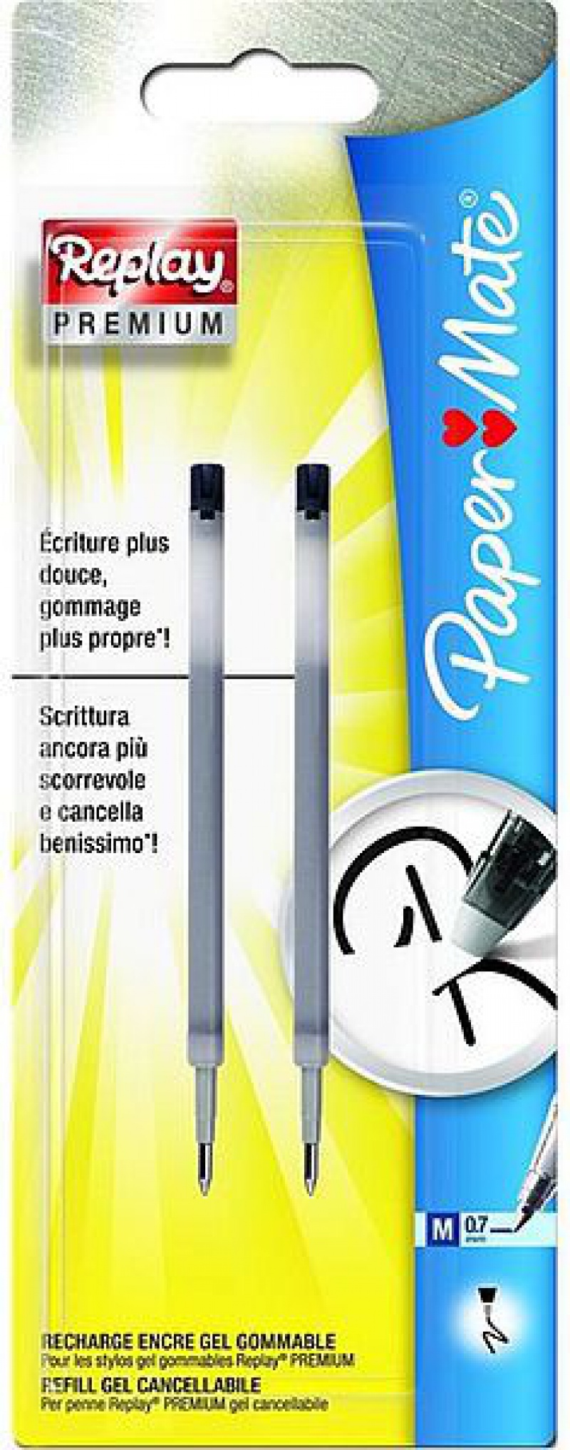WKŁADY DO ERASABLE GEL NIEBIESKIE M 0,7 2szt, Podkategoria, Kategoria