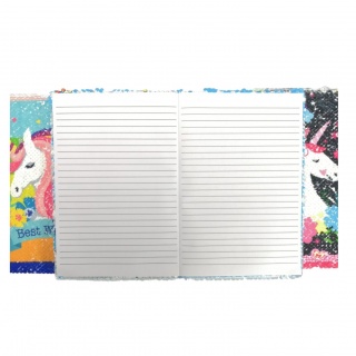 PAMIĘTNIK A5 CEKINY LZ07-02, Pamiętniki, Zeszyty i bloki