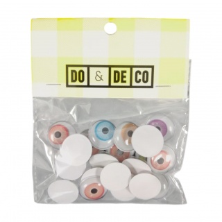 RUCHOME OCZY 20mm 20szt KOLOROWE 3100, Ruchome oczka, Art. kreatywne