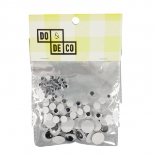 RUCHOME OCZY MIX 5/8/15mm 3117 50szt, Ruchome oczka, Art. kreatywne