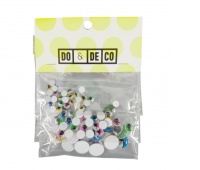 RUCHOME OCZY Z RZĘSAMI MIX 5/8/15mm 30szt, Ruchome oczka, Art. kreatywne