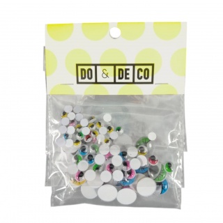 RUCHOME OCZY Z RZĘSAMI MIX 5/8/15mm 30szt, Ruchome oczka, Art. kreatywne