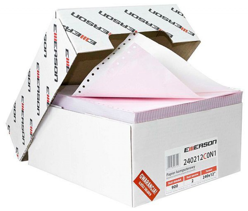 PAPIER SAMOKOP. NADR240x12''x4 Z/O/P 400 SKŁADEK RED, Papier komputerowy, Papier i etykiety