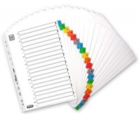 PRZEKŁADKI KARTON A4 MYLAR KOL.IND. ALFAB. A-Z 1kp, Podkategoria, Kategoria