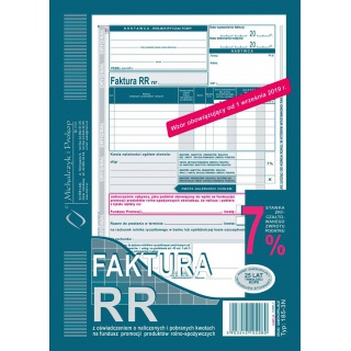 Faktura VAT RR, Druki, Papier i etykiety