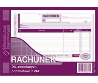 Rachunek dla zwolnionych podmiotowo z VAT, Druki, Papier i etykiety