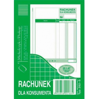 Rachunek dla konsumenta, Druki, Papier i etykiety